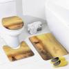 Kazynee Desert Cowboy Shower Curtain Sets with Rugs 4 Piece Accessories Bathroom Curtains Shower Set Include Shower Curtain Non-Slip Rug Toilet Lid Cover Bath Mat One Size view 4