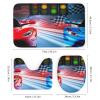 Kazynee Red Blue Racing Car 4 Piece Shower Curtain Sets, Non-Slip Rugs, Toilet Lid Cover and Bath Mat, Durable and Waterproof, for Bathroom Decor Set One Size view 3