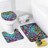 Kazynee Modern Gaming Neon 4 Piece Shower Curtain Sets, Non-Slip Rugs, Toilet Lid Cover and Bath Mat, Durable and Waterproof, for Bathroom Decor Set One Size view 4