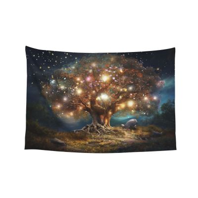 Baxozud An ancient tree of life that shines Home decoration,Tapestry Psychedelic Tapestry Wall hanging Bedding Tapestry