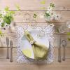 12PCS Pearl Napkin Rings, Washable Decorative Metal Napkin Ring Buckle Gold Napkin Holder Buckle for Wedding Party Banquet Christmas Dinner view 3
