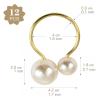 12PCS Pearl Napkin Rings, Washable Decorative Metal Napkin Ring Buckle Gold Napkin Holder Buckle for Wedding Party Banquet Christmas Dinner view 4