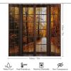 Kazynee Autumn Natural Scenery Shower Curtain Sets with Rugs 4 Piece Accessories Bathroom Curtains Shower Set Include Shower Curtain Non-Slip Rug Toilet Lid Cover Bath Mat One Size view 2