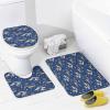 Kazynee Abstract Rainbow Kids 4 Piece Shower Curtain Sets, Non-Slip Rugs, Toilet Lid Cover and Bath Mat, Durable and Waterproof, for Bathroom Decor Set One Size view 4