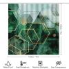 Kazynee Cool Green 4 Piece Shower Curtain Sets, Non-Slip Rugs, Toilet Lid Cover and Bath Mat, Durable and Waterproof, for Bathroom Decor Set One Size view 2