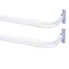 Blu-Pier Tech Heavy Duty Single Rod Standard White 28"-48" Adjustable Curtain Rod Hardware Included (Pack of 2) view 1