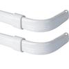 Blu-Pier Tech Heavy Duty Single Rod Standard White 28"-48" Adjustable Curtain Rod Hardware Included (Pack of 2) view 2