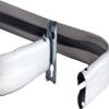 Blu-Pier Tech Heavy Duty Single Rod Standard White 28"-48" Adjustable Curtain Rod Hardware Included (Pack of 2) view 3