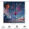 Kazynee Fantasy Hot Air Balloon 4 Piece Shower Curtain Sets, Non-Slip Rugs, Toilet Lid Cover and Bath Mat, Durable and Waterproof, for Bathroom Decor Set One Size view 2