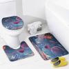Kazynee Fantasy Hot Air Balloon 4 Piece Shower Curtain Sets, Non-Slip Rugs, Toilet Lid Cover and Bath Mat, Durable and Waterproof, for Bathroom Decor Set One Size view 4