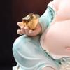 BONAD Office Decorations Zen Decoration Ceramics Full Hall Buddha Sitting Lotus Maitreya Buddha Big Belly Laughing Buddha Maitreya Home Worship Ornaments Attracting Wealth Family Buddha Statue view 4