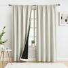 Treatmentex Natural Blackout Curtains for Bedroom Living Room 84inch Long Iovry/Beige Pom Pom Curtain Panels for Windows Thermal Insulated Curtains for Kids Nursery Room Rod Pocket 52" W x 2pcs view 2