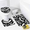 Kazynee Gothic Halloween Bat 4 Piece Shower Curtain Sets, Non-Slip Rugs, Toilet Lid Cover and Bath Mat, Durable and Waterproof, for Bathroom Decor Set One Size view 4