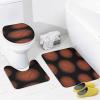 Kazynee Teens Sports Basketball Shower Curtain Sets with Rugs 4 Piece Accessories Bathroom Curtains Shower Set Include Shower Curtain Non-Slip Rug Toilet Lid Cover Bath Mat One Size view 4