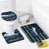 Kazynee Camouflage Wild Animal Wolf 4 Piece Shower Curtain Sets, Non-Slip Rugs, Toilet Lid Cover and Bath Mat, Durable and Waterproof, for Bathroom Decor Set One Size view 4