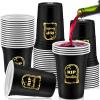 Rtteri 48 Pack Death to My 20s Decorations 16 oz Rip to My 20s Cups 30th Birthday Decorations for Him Black and Gold Disposable Party Thick Plastic Twenties Birthday Cups for Women view 1