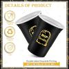 Rtteri 48 Pack Death to My 20s Decorations 16 oz Rip to My 20s Cups 30th Birthday Decorations for Him Black and Gold Disposable Party Thick Plastic Twenties Birthday Cups for Women view 2