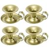 PATIKIL Retro Iron Taper Candle Holder, Set of 4 Gold Simple Candlestick Holder Candle Light Stand for Halloween Table Centerpiece Party Wedding Dinning Decor view 1