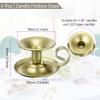 PATIKIL Retro Iron Taper Candle Holder, Set of 4 Gold Simple Candlestick Holder Candle Light Stand for Halloween Table Centerpiece Party Wedding Dinning Decor view 2