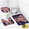 Kazynee Abstract Elephant 4 Piece Shower Curtain Sets, Non-Slip Rugs, Toilet Lid Cover and Bath Mat, Durable and Waterproof, for Bathroom Decor Set One Size view 4