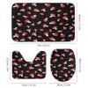 Kazynee Kids Cute Mushroom 4 Piece Shower Curtain Sets, Non-Slip Rugs, Toilet Lid Cover and Bath Mat, Durable and Waterproof, for Bathroom Decor Set One Size view 3