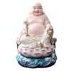 Office Decorations Ceramic Big Belly Laughing Buddha Maitreya Buddha Ornament Household Enshrining The Whole Hall Buddha Housewarming Lucky Buddha Statue Ornament Family Buddha Statue view 1