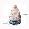 Office Decorations Ceramic Big Belly Laughing Buddha Maitreya Buddha Ornament Household Enshrining The Whole Hall Buddha Housewarming Lucky Buddha Statue Ornament Family Buddha Statue view 2