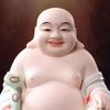 Office Decorations Ceramic Big Belly Laughing Buddha Maitreya Buddha Ornament Household Enshrining The Whole Hall Buddha Housewarming Lucky Buddha Statue Ornament Family Buddha Statue view 3