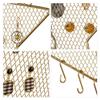 Hanging Earring Organizer Wall Mounted Jewelry Organizer for Women Girls - Moon Star Shaped Earring Organizer Frame Metal Grid Jewelry Display Rack with Hooks for Hold Rings Bracelets Necklaces view 3
