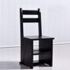 ZEELYDE Ottoman,Folding Footstool Folding Step Retractable Kick Strong and Durable Solid Wood Step Stool High Stool Change Shoe Bench Bathroom Fashion Multifunction Stepladder Max Load 150Kg of,A view 4