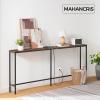 MAHANCRIS 78.7" Console Table with Power Outlet, Narrow Sofa Table, Industrial Entryway Table with USB Ports, Behind Couch for Entryway, Hallway, Foyer, Living Room, Rustic Brown CTHR20E01 view 4