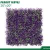 Goleray Artificial Greenery Wall Panels 20" x 20", 28Packs Topiary Boxwood Grass Wall Backdrop Faux Hedge Greenery Plant Privacy Fence Screen for Outdoor Indoor Dcor, Purple Peanut Leaves view 4