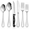 HaWare Silverware Set with Steak Knives, 72-Piece Stainless Steel Cutlery Set, Classic Flatware Set for 12, Mirror Polished Eating Utensils Tableware, Include Knives, Forks, Spoons, Dishwasher Safe view 1
