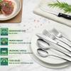 HaWare Silverware Set with Steak Knives, 72-Piece Stainless Steel Cutlery Set, Classic Flatware Set for 12, Mirror Polished Eating Utensils Tableware, Include Knives, Forks, Spoons, Dishwasher Safe view 3