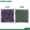 Goleray Artificial Greenery Wall Panels 20" x 20", 17Packs Topiary Boxwood Grass Wall Backdrop Faux Hedge Greenery Plant Privacy Fence Screen for Outdoor Indoor Dcor, Purple Peanut Leaves view 2