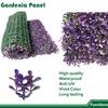 Goleray Artificial Greenery Wall Panels 20" x 20", 17Packs Topiary Boxwood Grass Wall Backdrop Faux Hedge Greenery Plant Privacy Fence Screen for Outdoor Indoor Dcor, Purple Peanut Leaves view 3