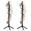 Wooden Coat Rack Free Standing with 8 Hooks 3 Adjustable Coat Tree,2 PCS view 1