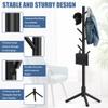 Wooden Coat Rack Free Standing with 8 Hooks 3 Adjustable Coat Tree,2 PCS view 3