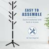 Wooden Coat Rack Free Standing with 8 Hooks 3 Adjustable Coat Tree,2 PCS view 4