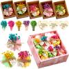 Kigeli Set of 45 Soap Favors DIY Bridal Shower Favors Bulk Wedding Soap Gifts Baby Shower Scented Soap Favors Natural Handmade Soap Bars for Wedding Bridal Shower (Green, Yellow, Red, Flower) view 1