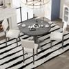 Bellemave 5-Piece Round Dining Table Set for 4 with Chairs - Retro Style Wooden Kitchen and Dining Room Set (Dark Grey) view 1