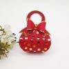 50pcs Red and Gold Bowknot Handbag with Gold Foil Dot Wedding Favor boxes Candy Box with Bow with handle for Wedding Birthday Favor Bridal Shower Baby Shower Party Favor view 3