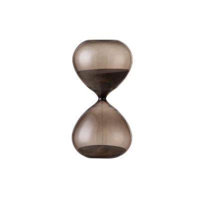 Hourglass 5 Minute Sand Timer Grey Brown Glass, Sand Clock Time Control Measurement Children Games Tools Office Desktop Decoration