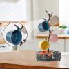 VANRA Mug Tree Holder Stand Coffee Mug Rack Countertop with Coffee Pod Basket Storage for Kitchen Counter Organizer, Black Steel view 2