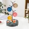 VANRA Mug Tree Holder Stand Coffee Mug Rack Countertop with Coffee Pod Basket Storage for Kitchen Counter Organizer, Black Steel view 4