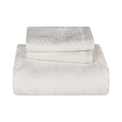 SUPERIOR Cotton Blend Bedspread, All Season Bedding, Queen, Off White
