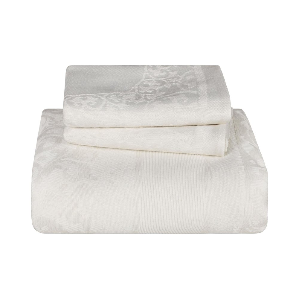 SUPERIOR Cotton Blend Bedspread, All Season Bedding, Queen, Off White