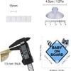 Leniutor Baby On Board Sticker for Cars, 6.53" Cute Raccoon PVC Car Suction Cup Kids On Board Safety Warning Sign for Car Rear Side Window (Suction Cup Blue, 1) view 2