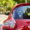 Leniutor Baby On Board Sticker for Cars, 6.53" Cute Raccoon PVC Car Suction Cup Kids On Board Safety Warning Sign for Car Rear Side Window (Suction Cup Blue, 1) view 3