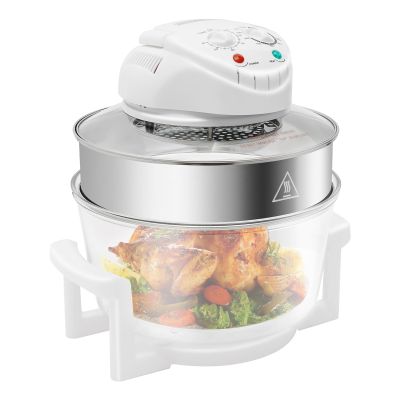 17L Glass Air Fryer Electric Turbo Convection Oven Roaster Large Air Fryer with Temperature Controls Oil-Less Grill Roaster Baker Halogen Oven Multifunction Cooker